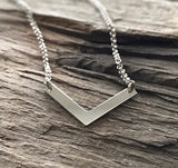 Sterling Silver Chevron Necklace