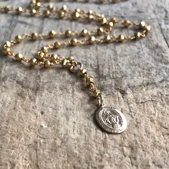 Gold Rosary Necklace