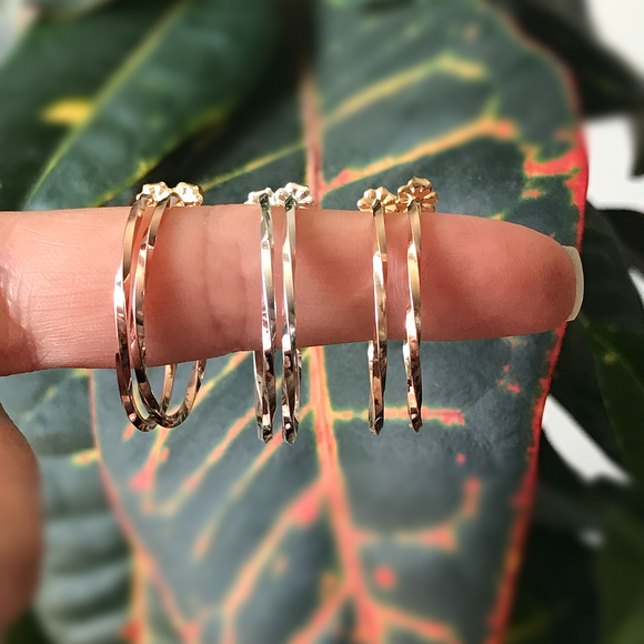 Twisted Hoop Earrings