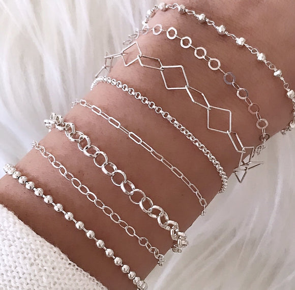Silver Chain Bracelets