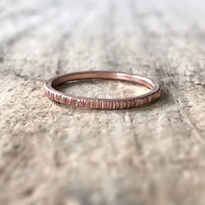 Rose Gold Tree Bark Ring