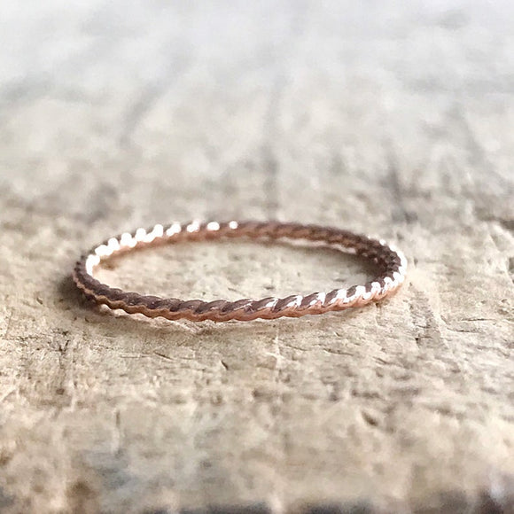 Rose Gold Twist Ring