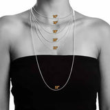 Sterling Silver Sideways Cross Necklace